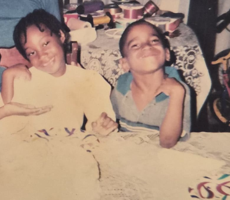 Jared and Daneil as children in Jamaica